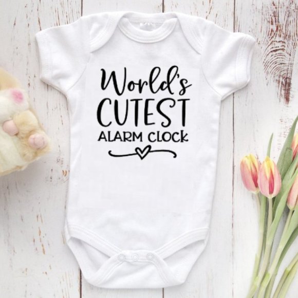 Gerber One Pieces Worlds Cutest Alarm Clock Baby Onesie Poshmark